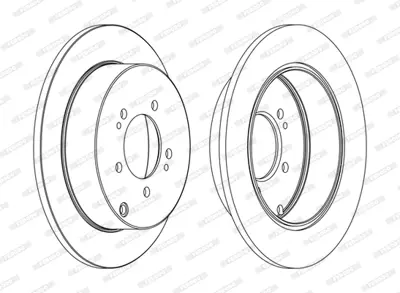 FERODO DDF1737C Arka Fren Aynası Outlander 2,0 2,2 2,4 3,0 4wd 06>12 P4007 07>12 C Crosser 07> 13 5×302 4249F4 4615A193