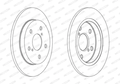 FERODO DDF1788C Arka Fren Dıskı (Aynası) Duz Aurıs Corolla Vvt I 1,4 1,6 2007>2012 (259x5) 4243112260