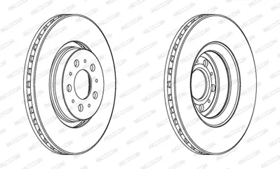 FERODO DDF1898C-1 On Fren Dısk Aynası Havalı  S60 00>10  S80 00> 10  V70 01> 10  Xc70 02> 10 S80 I (184) 00>06 9475266