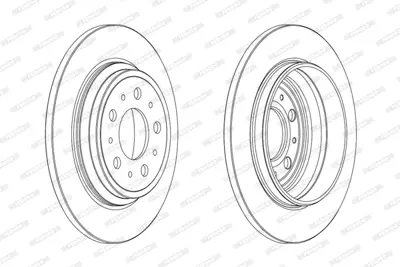 FERODO DDF1964 Arka Fren (Aynası) Dıskı Volvo S70 2,4 / 2,4 T5 Awd / 2,5 Tdı Awd 96 00 S80 I (184) 99>09 31262097