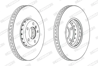 FERODO DDF2043RVC-1 On Sag Fren Dıskı Bmw F10 F07 F11 F12 F01 34116898730