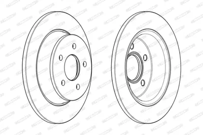 FERODO DDF2058C Arka Fren Aynası Focus Iı 11,04> Cmax 10 03> Mazda Iıı 03> S40 V50 01 05> 15 Jant (265x10,9x5d) AV612A315BA