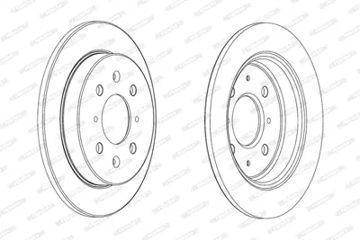 FERODO DDF2244C Arka Fren Dıskı (Aynası) Duz Honda Cıty 2008-2012 Honda Jazz 2008-> (239x4) 42510TG5H00