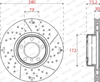 FERODO DDF2622VC-1 Arka Fren Dıskı Bmw F20 F30 Delıklı 34206797600