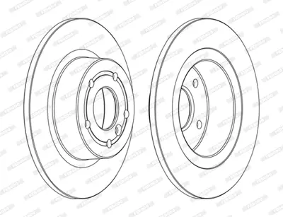 FERODO DDF874C Fren Dıskı Arka Dıscovery 2 98-04 Range Rover 94-01 SDB000470