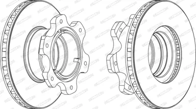 FERODO FCR208A Fren Aynası Arka Varıo (06>) A6684230412