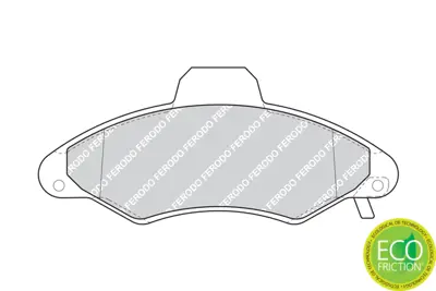 FERODO FDB1276 On Fren Balatası Escort 90>00 Orıon 1,3 / 1,4 / 1,6 90>93 Fıslı 97AX2K021AB