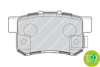 FERODO FDB1679 Arka Fren Balatası Honda Cıvıc 2001-> Crv 2001-2007 / Accord 1998-2008 / Frv 04-> 5580080J02000 6430SEDE60