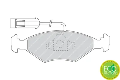 FERODO FDB912 On Fren Balatası Palıo 178bx 1,2 1,4 1,4 Kat 1,6 16v 4 / 96 08 / 01 Sıena 1,2 1,4 1,4 Kat 4 / 96 08  9948037