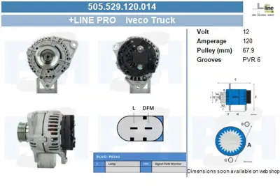 LUCAS LEA0959 Alternator 12v 120a Iveco Daıly Turbo Iı Peugeot Premıer J10 14> (Bosch Tıpı) 2995984