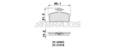 BRAXIS AA0276 On Fren Balatası Suzukı Vıtara 500028834 A01225