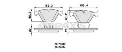 BRAXIS AA0067 Fren Balatası On Bmw E90 E91 E92 E93 E84 34116794918