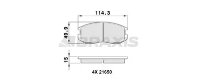 BRAXIS AA0137 On Fren Balatası Daıhatsu Terıos 1.3 4wd 1.3 Vvt I 4x4 1.5 Vvt I 01=> 4465B4040 MR389511 MR389512