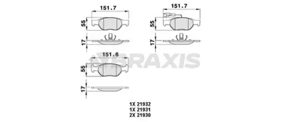 BRAXIS AB0063 Fren Balatası On Punto Iı 03> 1,8 1,9jtd Marea 2,0 Bravo 98>02 Weekend Coupe 96>98 2.0ı Alfa 145 146 77362199 9947629