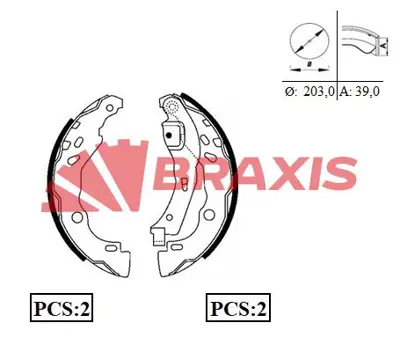 BRAXIS AC0062 Arka Fren Balatası (Pabuclu) Renault Clıo Iı 98>03 Clıo Iv 12> Symbol Iı 08> Symbol Iıı 14> Dacıa Lo 1609066080 5827017310 D40FM1HD3A