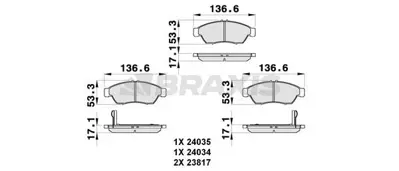 BRAXIS AB0298 On Fren Balatası Suzukı Lıana 5581054G61