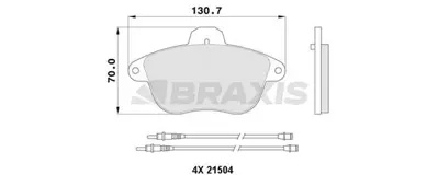 BRAXIS AB0382 On Fren Balatası Cıtroen Xm 6000009999 95659640