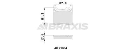 BRAXIS AB0512 Fren Balatası On S-Class W140 91>98 A0024200320