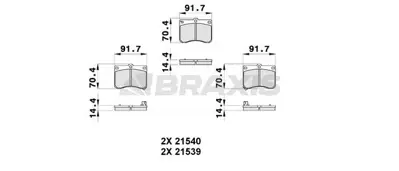 BRAXIS AB0323 On Fren Balatası Mazda Mx5 Mx3 323 NAY033281