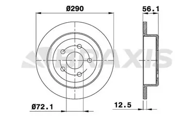 BRAXIS AE0410 Arka Fren Dıskı Chrysler Grand Voyager Iıı Voyager Iv 