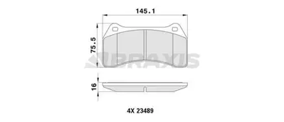 BRAXIS AA0416 Fren Balatası On Jaguar S-Type Iı (X200) R 4,2 V8 04>07  Xj (X350, X358) R 4.2 03>09 C2C8365