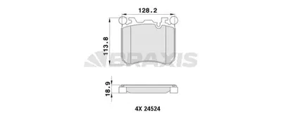 BRAXIS AA0441 On Fren Balatası Bmw  X5 E70  X6 E71 F15 M 34116799964