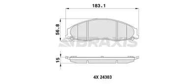 BRAXIS AA0481 On Fren Balatası Cadıllac Cts Iı 