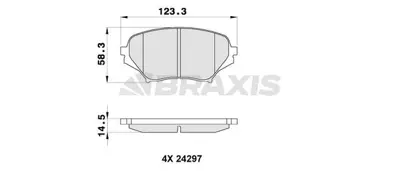 BRAXIS AB0345 Fren Balatası On Mazda Mx 5 Iı 00-05 NFY73328ZC