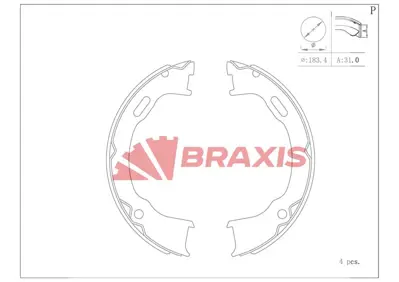 BRAXIS AC0181 El Fren Balatası Jeep Cherokee (Kj) 2.4 3.7 2.8 2.5 Crd 02>08 Wrangler (Tj) 2.4 2.5 4.0 96>07 5093390AC C2S52204 RE6S7Q9D475AA