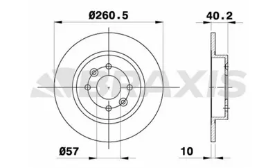 BRAXIS AE0613 Arka Fren Dısk Aynası Kıa Shuma Iı (Fb) 1.5 1.6 1.8 (96 04) Cerato Sedan 1.8 (01 04) K2AA26251