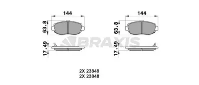 BRAXIS AB0248 On Fren Balatası Lexus Gs430 Is200 Sc430 446514081