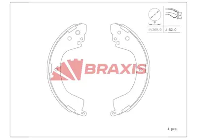 BRAXIS AC0161 Kampana Balata L200 96> 07 L400 95> 05 270×53 MR496333