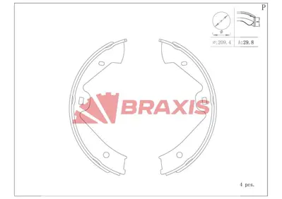 BRAXIS AC0179 Arka Fren Balatası Pabuc Touareg Porsche Cayenne 10>> 7P0698525 95835292500