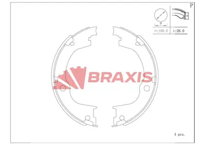 BRAXIS AC0185 El Fren Balatası Opel Antara Captıva 06 > 96626083