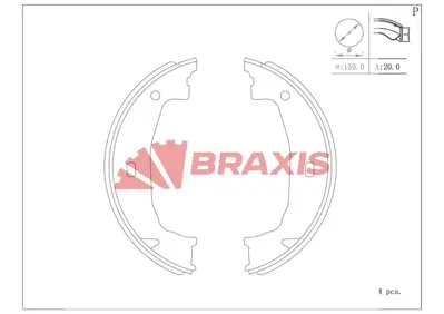 BRAXIS AC0192 El Fren Balatası Bmw F20 F21 E81 E87 E88 E82 F22 F23 F87 E46 34416761291