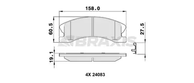 BRAXIS AB0387 On Fren Balatası Jeep Grand Cherokee Iı 5093260AA