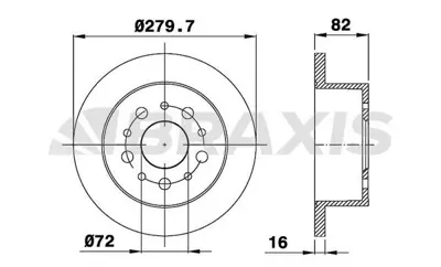 BRAXIS AD0405 Arka Fren Dısk Aynası Boxer Jumper Ducato (Tum Modeller) 14q (15 Jant) 1.9 2.0 Hdı 2.2 Hdı 2.5duz 4249L0 71740118