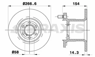 BRAXIS AD1024 On Fren Dısk Aynası Iveco Daıly Iı Iıı 2.5d 2.8td 1904528