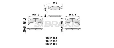 BRAXIS AB0346 On Fren Balatası Kıa Sportage K0113323Z