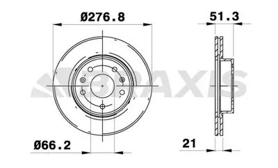 BRAXIS AE0150 Fren Dıskı On Freelander I 96>06 SDB101070