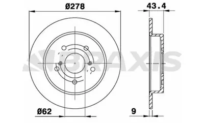 BRAXIS AE0319 Arka Fren Dısk Aynası Suzukı Swıft Iı Sx4 1.3ı 5561180J10