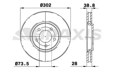 BRAXIS AE0357 On Fren Dıskı Chrysler Grand Voyager Iıı Voyager Iv 