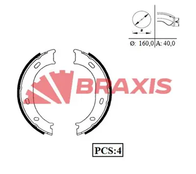 BRAXIS AC0039 Arka Fren Pabuclu Balata Lt 28 35 46 Sprınter 901 902 903 904 95>08 2D0698525B A9014200520