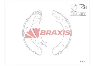 BRAXIS AC0164 El Fren Balatası Freelander 1 SFS100140