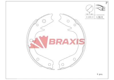 BRAXIS AC0175 El Fren Balatası Frontera A 92> 98 Frontera B 98> 04 1605914