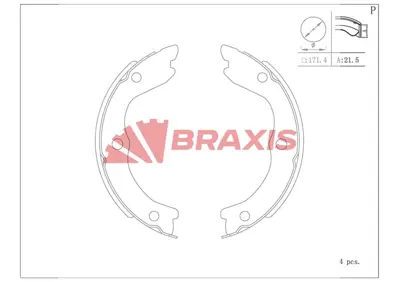 BRAXIS AC0201 El Fren Balatası Nıssan X Traıl 01-13 Interstar 02-> D40608H725