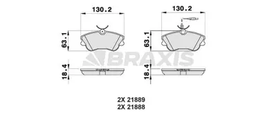 BRAXIS AB0143 On Fren Balatası Renault Espace Iıı 6025407835