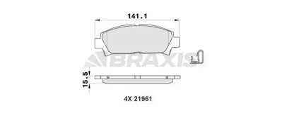 BRAXIS AB0191 On Fren Balatası Toyota Avensıs 00-02 449117170