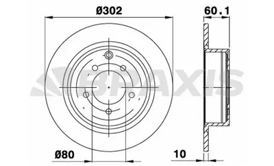 BRAXIS AE0549 Arka Fren Dısk Aynası Mıtsubıshı Asx Outlander 2 4615A121