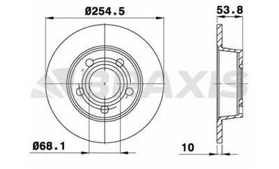 BRAXIS AE0564 Arka Fren Aynası Audı A6 2,4 / 2,5tdı / 2,8 / 3,0 Quattro 04>08 4B0615601A